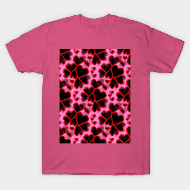 EXPLOSION Of Hearts Happy Valentines Day T-Shirt by SartorisArt1